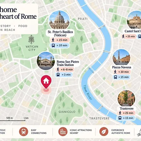 Apartamento Spacious For 5 - San Pietro Station